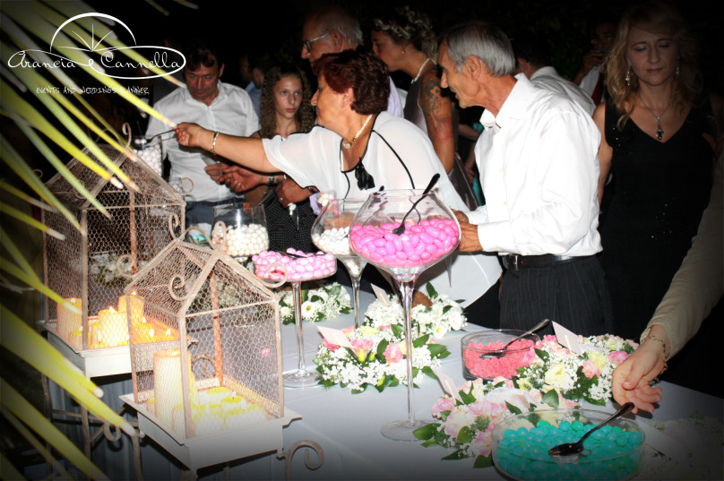 Il momento della confettata.